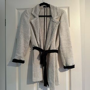 Women’s Theory light weight knit tweed sweater blazer. Size XS
